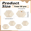 50Pcs Faceted Unfinished Wood Beads WOOD-LP0001-21-2
