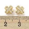 Brass with Clear Cubic Zirconia Charms KK-Q820-21G-3