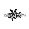 Brass Micro Pave Clear Cubic Zirconia Fold Over Clasps KK-U043-09P-1