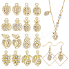 16Pcs 8 Style Rack Plating Alloy Charms FIND-CA0006-28-1