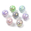 Halloween UV Plating Opaque Acrylic Beads OACR-B035-04-1