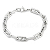 304 Stainless Steel Oval Link  Chain Bracelets for Women Men BJEW-F488-49B-P-4