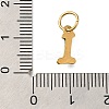 Ion Plating(IP) 304 Stainless Steel Enamel Alphabet Charms STAS-F308-02G-I-3