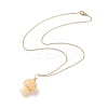 Natural & Synthetic Mixed Stone Mushroom Pendant Necklaces NJEW-JN03967-6