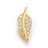 Brass Micro Pave Cubic Zirconia Slide Charms ZIRC-G147-16-NR-2