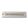 Non-Tarnish 201 Stainless Steel Big Pendants STAS-L079-027H-P-1