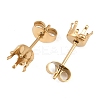 304 Stainless Steel Flat Round Stud Earring Findings STAS-D389-04D-G-2