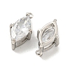 304 Stainless Steel Cubic Zirconia Pendants STAS-L278-006P-01-2
