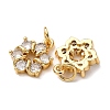 Brass Pave Cubic Zirconia Pendants KK-A270-10G-2