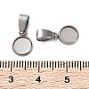 304 Stainless Steel Pendant Cabochon Settings STAS-L282-010P-01-3