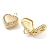 Brass Pave Clear Cubic Zirconia Pendants KK-U009-11D-G-2