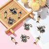 10Pcs 2 Styles Alloy Enamel Pendants ENAM-YW0003-15-5