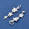 925 Sterling Silver Tassel Pendants STER-P071-09S-3