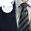 4Pcs 2 Colors Men's Brass Tie Tack Clutch with Chain KK-FH0007-42-6