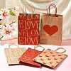 12Pcs 5 Styles Valentine's Day Heart Printed Paper Bags CARB-FS0001-07-7