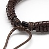 Trendy Unisex Casual Style Leather Wrapped PU Leather Bracelets BJEW-L308-15-3