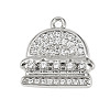 Brass Micro Pave Clear Cubic Zirconia Pendants KK-L238-16P-1