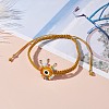 Big Evil Eye Braided Bead Bracelet BJEW-JB07109-02-2