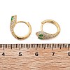 Brass Cubic Zirconia Hoop Earrings EJEW-D301-05G-02-5