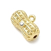 Brass Micro Pave Clear Cubic Zirconia Pendants KK-I476-03G-2