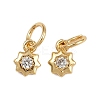 Brass Micro Pave Cubic Zirconia Pendants KK-D424-03G-1