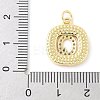Rack Plating Brass Micro Pave Clear Cubic Zirconia Pendants KK-E102-33G-Q-3