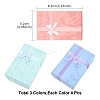 12Pcs 3 Colors Cardboard Paper Necklace Boxes CON-FS0001-18-4