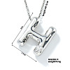 Brass Pave Clear Cubic Zirconia Shiny Balloon Letter Pendant Necklaces IT0451-8-1