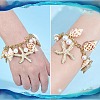 Trendy Shell Charm Bracelets BJEW-PH0002-01-3