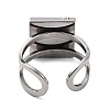 304 Stainless Steel Cuff Pad Ring Settings STAS-M333-05P-3