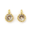 Brass Pave Cubic Zirconia Pendants KK-H204-03G-01-1