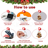 SUPERFINDINGS 8 Sets 8 Styles Christmas Theme Sublimation Blank Alloy Pendant Decorations DIY-FH0005-64-5