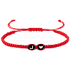 1Pc Adjustable Nylon Cord Braided Bracelets for Women Men BJEW-LP0001-31B-J-1