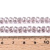 Electroplate Transparent Glass Beads Strands EGLA-N022-05B-C05-4