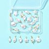 24Pcs 6 Styles ABS Plastic Imitation Pearl Pendants KK-FS0001-93-7