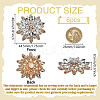 6Pcs Alloy & Glass Cabochons FIND-FG0004-60B-2
