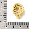 Rack Plating Brass Micro Pave Clear Cubic Zirconia Perdants KK-C067-11G-Q-3