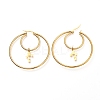 304 Stainless Steel Hoop Earrings EJEW-C501-02G-2