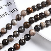 Natural Black Sunstone Beads Strands X-G-N328-48A-01-4