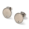 Non-Tarnish 201 Stainless Steel Stud Earring Findings STAS-D045-19P-1
