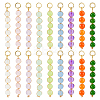 18Pcs 9 Color Natural & Dyed Malaysia Jade Pendants PALLOY-FH00131-1