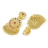 Bohemia Zinc Alloy Rhinestone Clip-on Earrings LS-EJEW-C089-02A-G-2