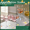 12Pcs 6 Colors Glass Wine Glass Charms AJEW-SC00008-5