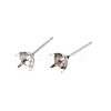 Non-Tarnish 316 Surgical Stainless Steel Stud Earring Setting STAS-S117-023B-1