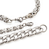 Unisex 304 Stainless Steel Chain Bracelets BJEW-TA0001-05P-2