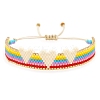 Friendship Heart Loom Pattern MIYUKI Seed Beads Bracelets for Women BJEW-C011-32-2