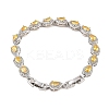 Platinum Tone Brass Micro Pave Cubic Zirconia Tennis Bracelets BJEW-B160-05P-7