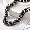 304 Stainless Steel Wheat Chains Bracelets for Women Men BJEW-A031-04D-AS-5
