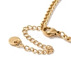 304 Stainless Steel Micro Pave Cubic Zirconia Link Bracelet for Women BJEW-C070-03A-G-4