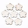 Unfinished Natural Poplar Wood Pendants WOOD-S045-109-1